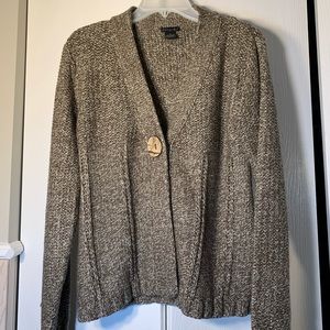Brown cardigan sweater